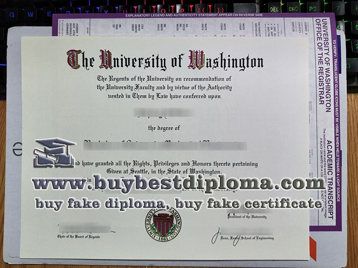 University of Washington fake diploma, University of Washingto certificate,