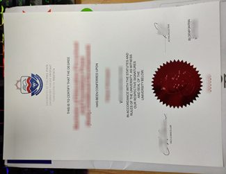 University of the Free State degree certificate