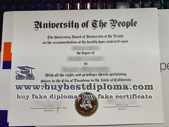 University of the People diploma, University of the People certificate,