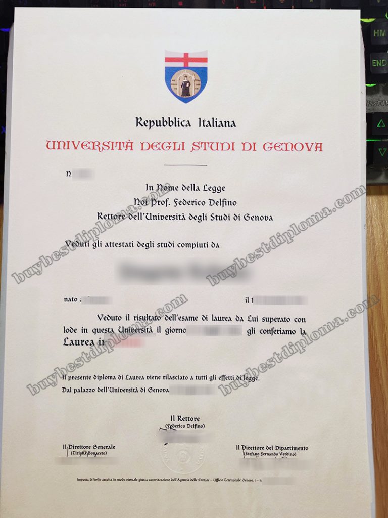 Università di Genova laurea, University of Genoa degree,