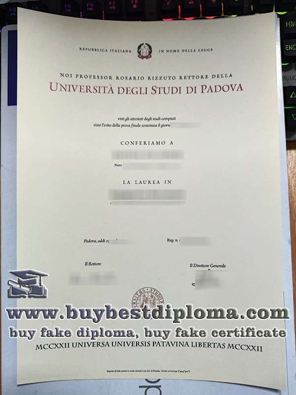 Università di Padova laurea, University of Padua diploma,