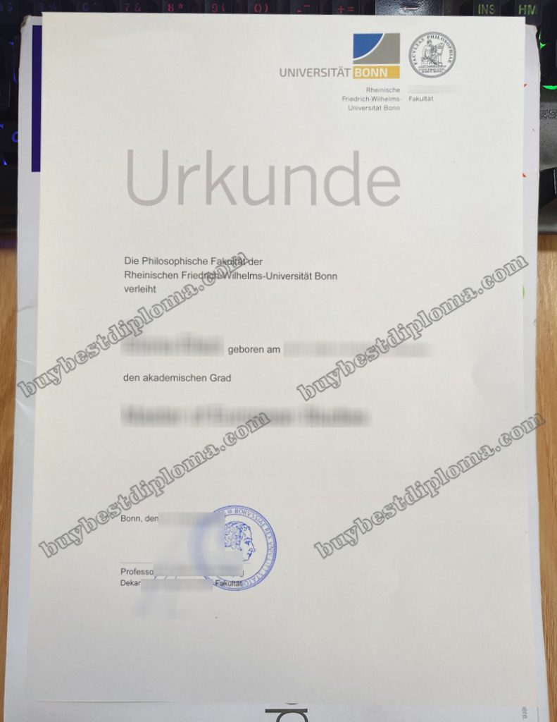 Universität Bonn urkunde certificate