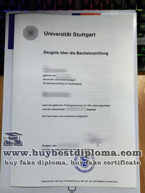 Universität Stuttgart zeugnis