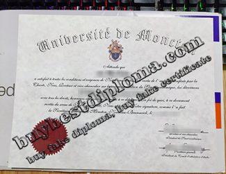 University Of Moncton Diploma, Université De Moncton Certificate,