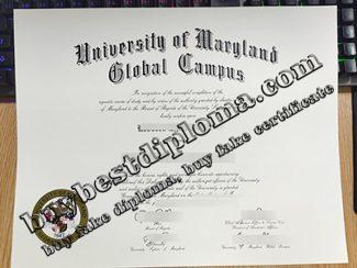 University Of Maryland Global Campus Degree, Fake UMGC Diploma,