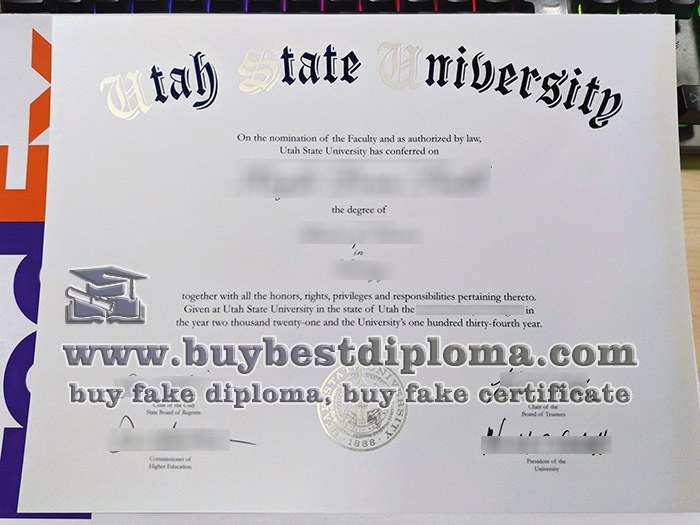 Utah State University diploma, fake Utah State University degree,