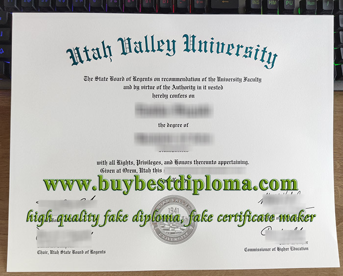 Utah Valley University degree, Utah Valley University diploma,