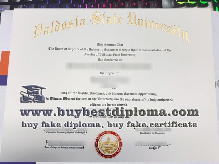 Valdosta State University diploma, Valdosta State University degree,