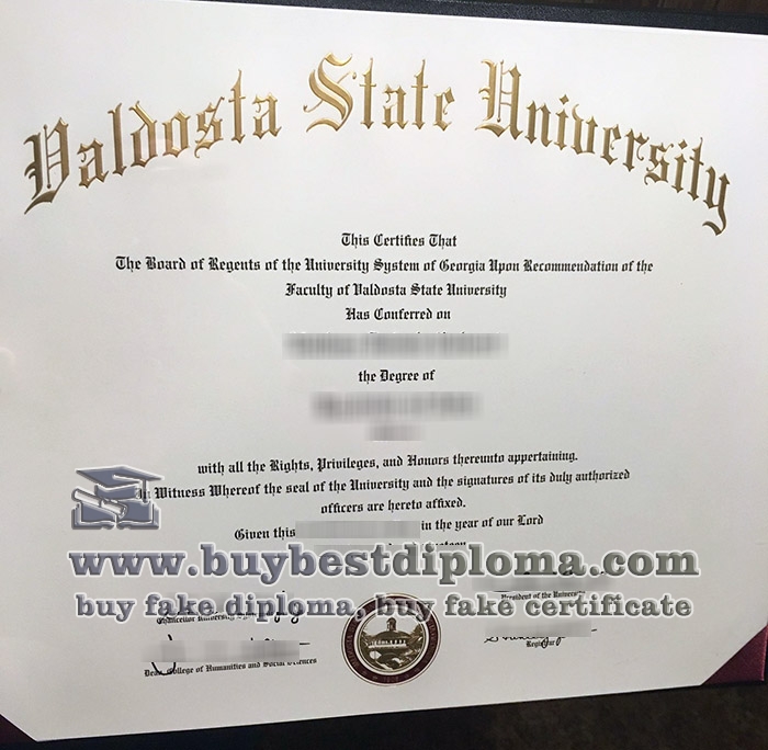 Valdosta State University diploma, fake Valdosta State University certificate,