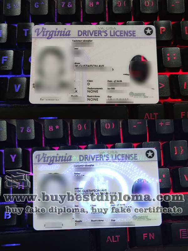 Virginia Driver's License, fake Virginia driving license,
