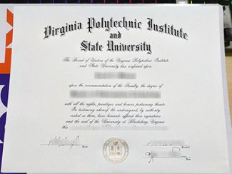 Virginia Polytechnic Institute and State University diploma, fake Virginia Tech diploma,