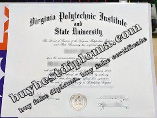 Virginia Polytechnic Institute and State University diploma, fake Virginia Tech diploma,