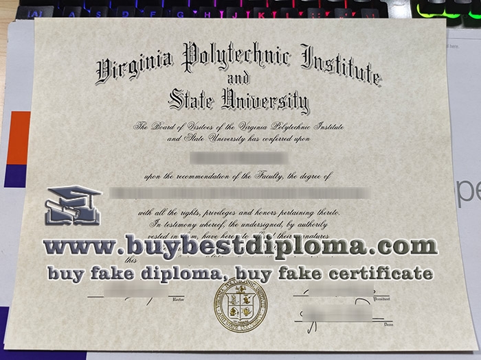 Virginia Tech diploma, Virginia Polytechnic Institute diploma,