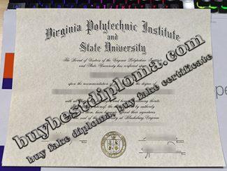 Virginia Tech diploma, Virginia Polytechnic Institute diploma,