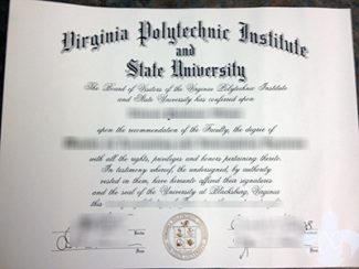 Virginia Tech diploma, Virginia Polytechnic Institute degree certificate,