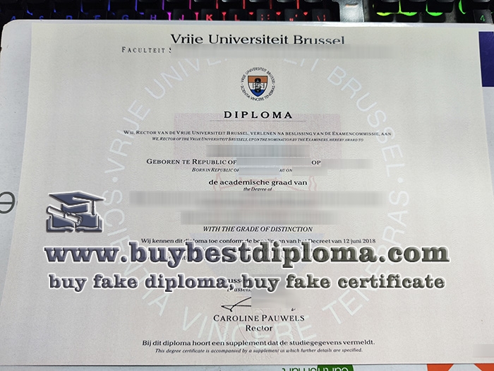 Vrije Universiteit Brussel diploma, VUB degree,