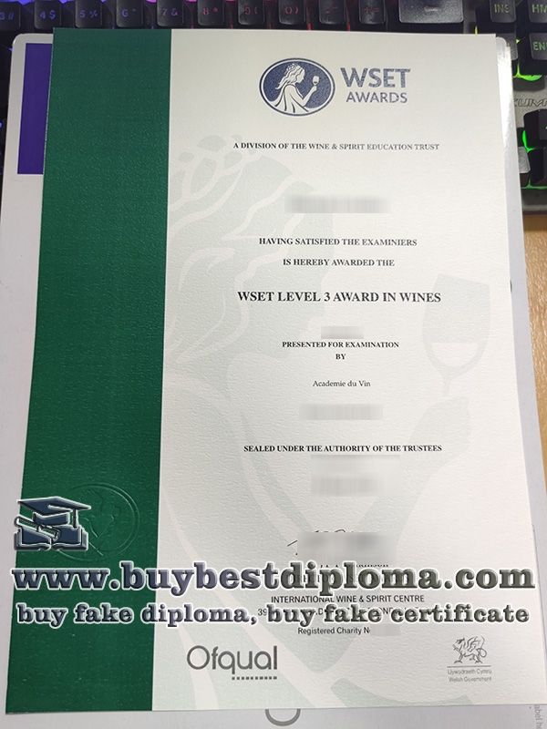 Wine & Spirit Education Trust diploma, fake WSET diploma,