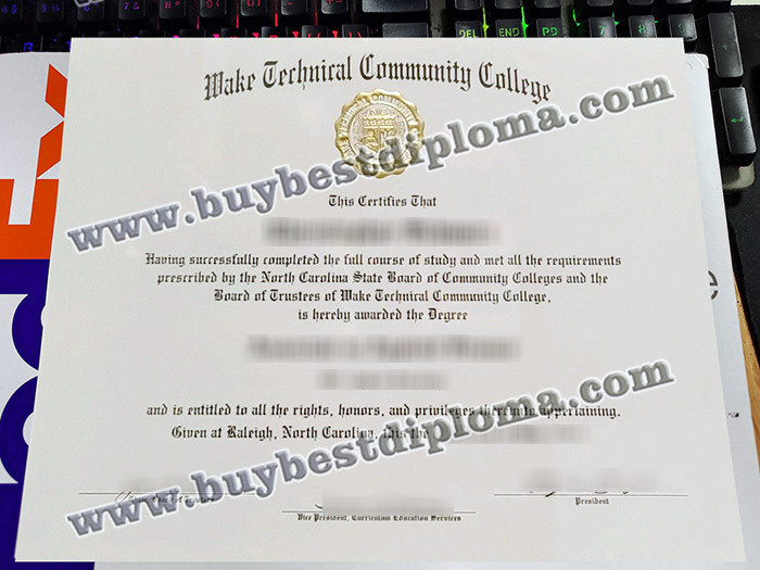 Wake Technical Community College diploma, Wake Technical Community College certificate,