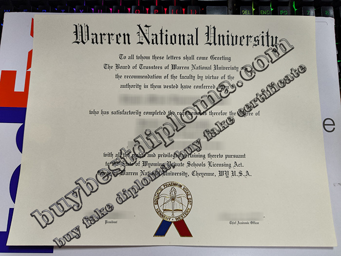 Warren National University diploma, Warren National University certificate,