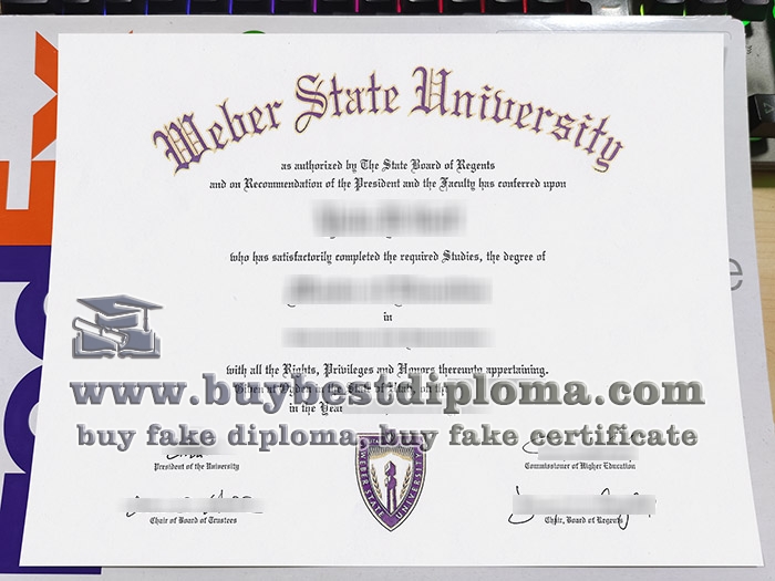 Weber State University diploma, fake Weber State University degree,
