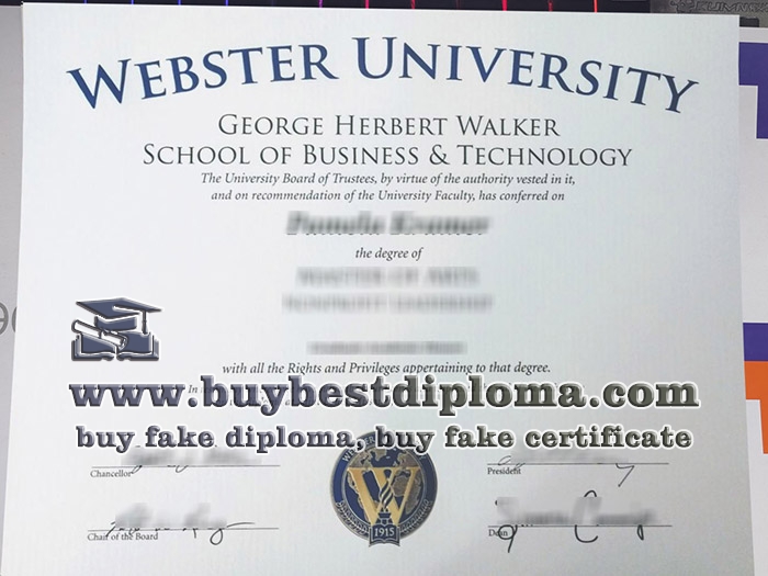 Webster University diploma, fake Webster University degree,