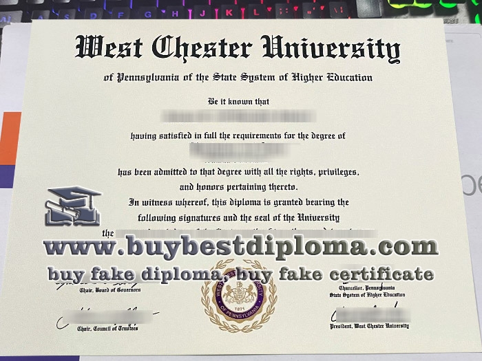 West Chester University diploma, West Chester University degree,