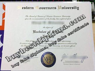 Western Governors University diploma, fake WGU degree certificate, fake nursing diploma,