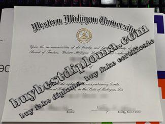 Western Michigan University diploma, Western Michigan University certificate,