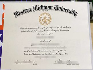 Western Michigan University diploma, Western Michigan University degree certificate,