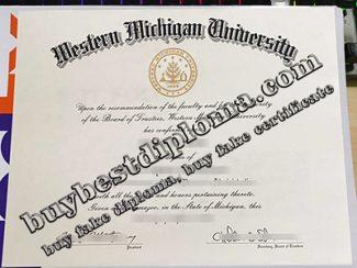 Western Michigan University diploma, Western Michigan University degree certificate,