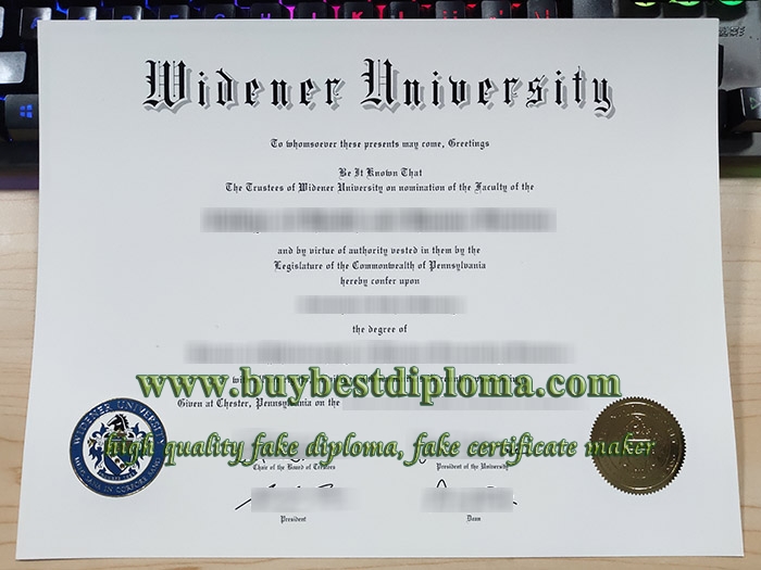 Widener University diploma, Widener University degree,