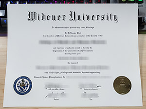 Widener University diploma