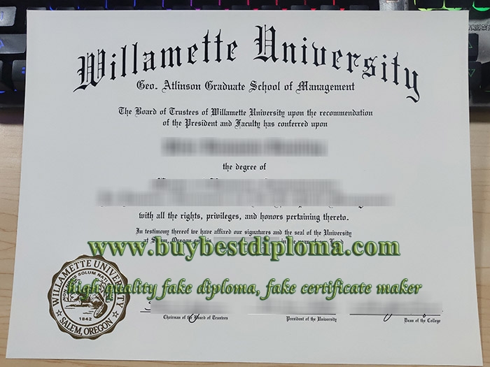 Willamette University diploma, Willamette University degree, fake Willamette University certificate,