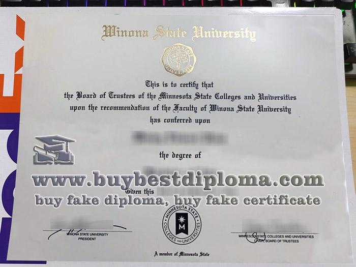 Winona State University diploma, fake Winona State University degree,