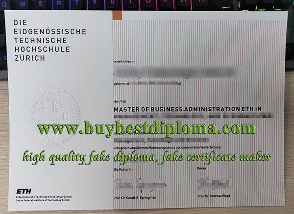 ETH Zürich diploma, ETH Zürich degree certificate, fake MBA degree,