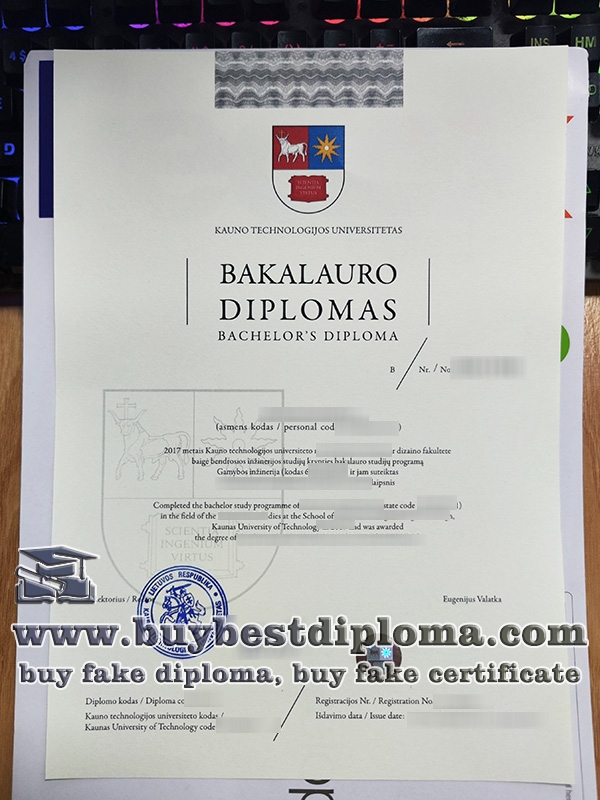 Kauno technologijos universitetas degree, Kaunas University Of Technology diploma,